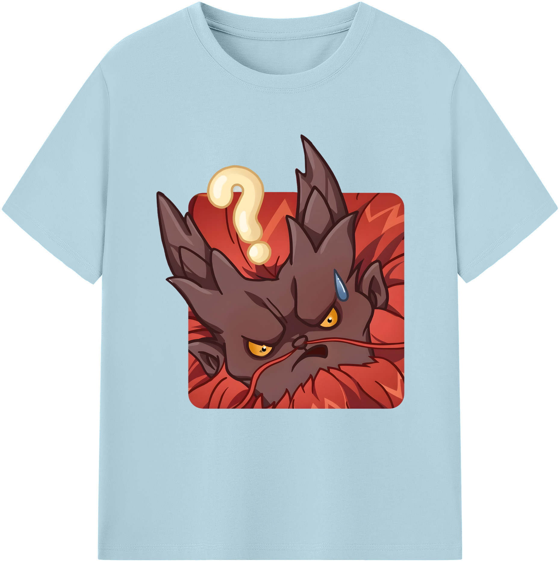 （画像用） Ne Zha 2 ナタ 魔童の大暴れ 綿100％半袖Tシャツ（フロントプリント）